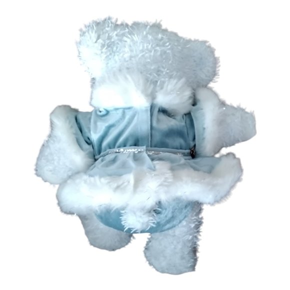 Build-A-Bear Teddy 16 Inch White & Blue "Fur" with Blue Nose and Mouth - Picture 7 of 9
